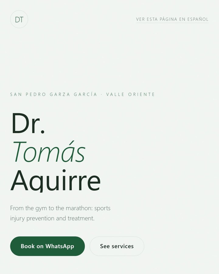 Dr Link page in the Forest Steady style