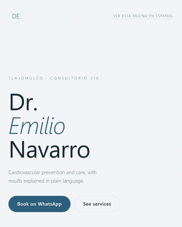 Dr Link page in the Harbor Blue style