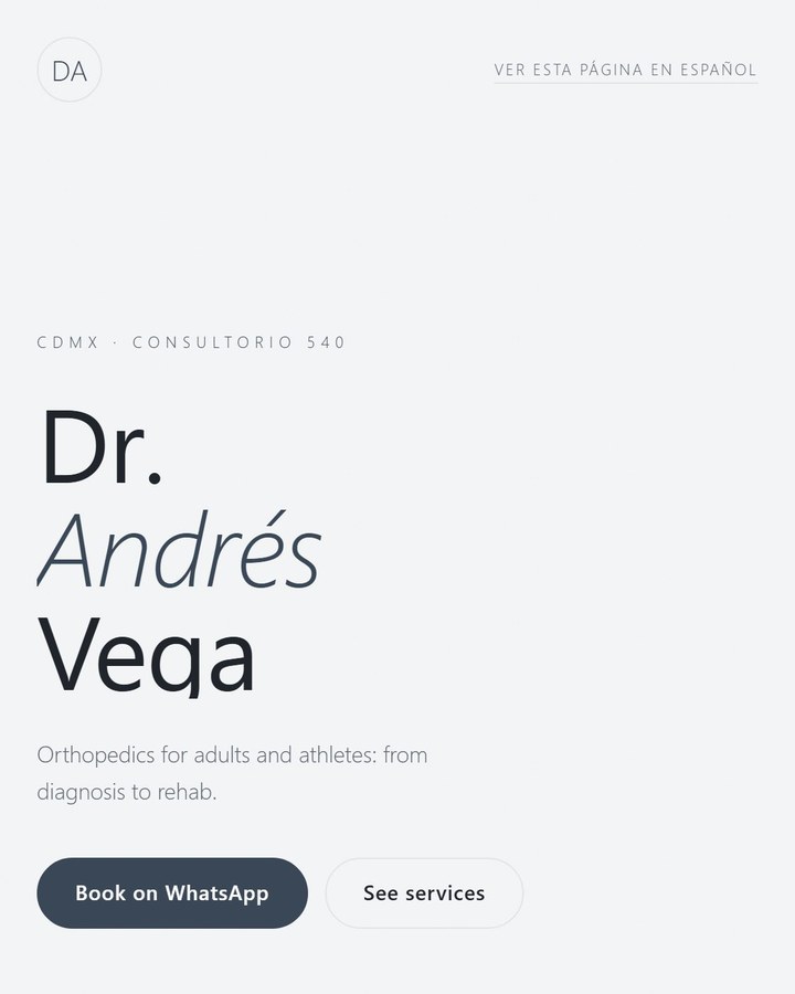 Dr Link page in the Slate Professional style