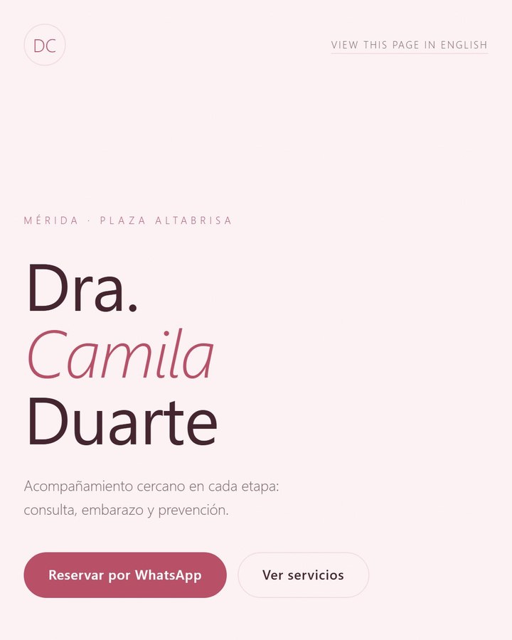 Página Dr Link en el estilo Gentle Rose